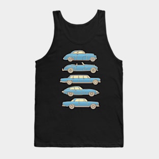 Blue Classic Cars Tank Top